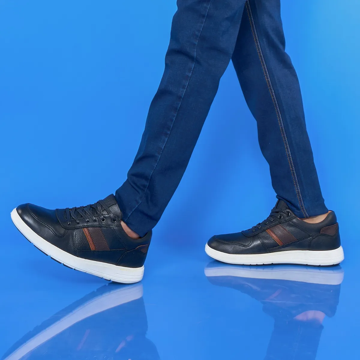 VIALE - Zapatilla Casual RICARDO-031 Negro Viale Homme Cuero