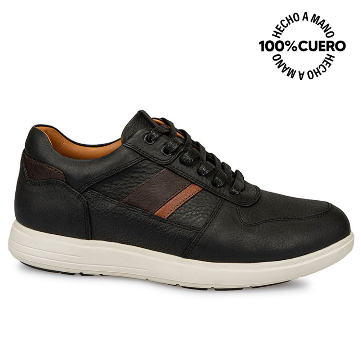 VIALE - Zapatilla Casual RICARDO-031 Negro Viale Homme Cuero