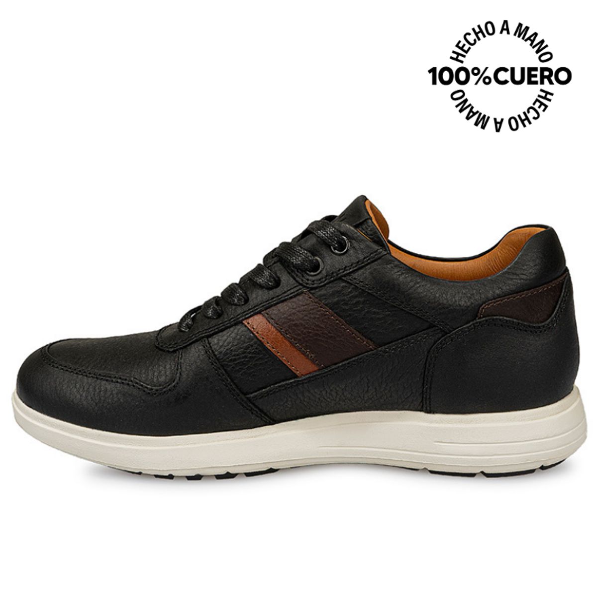 VIALE - Zapatilla Casual RICARDO-031 Negro Viale Homme Cuero