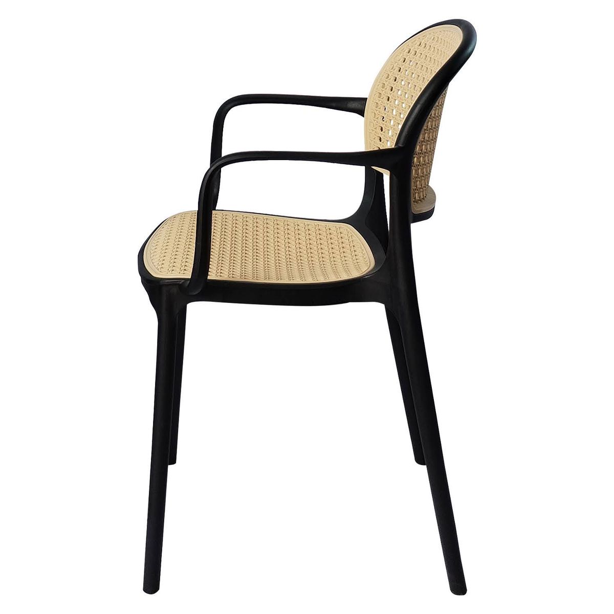 ARKIMUEBLES - Silla de polipropileno modelo Adriana negro