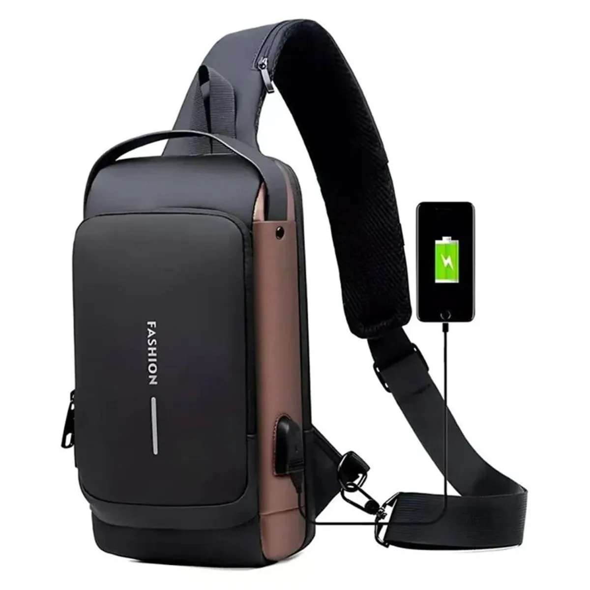 GENERICO - Morral Antirobo con clave bolso de hombro multi bolsillo