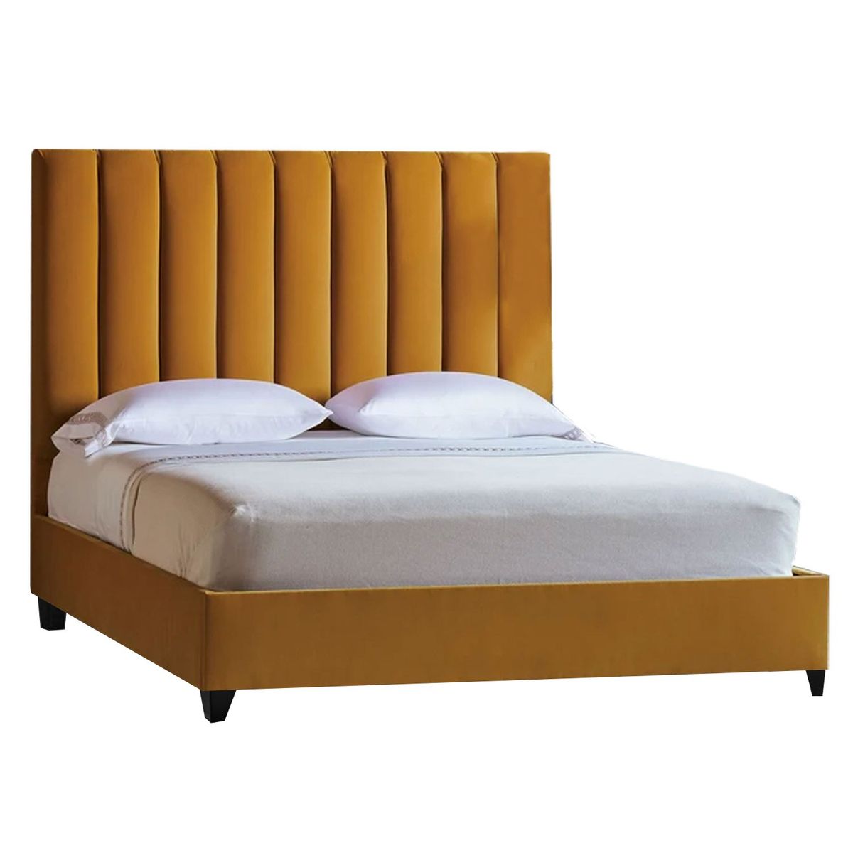 GENERICO - Cama Tapizada Listón Gold 2 Plazas