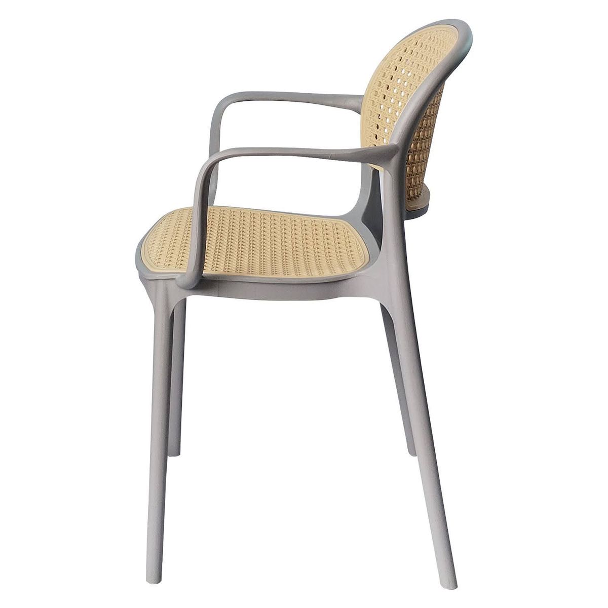 ARKIMUEBLES - Silla de polipropileno modelo Adriana gris