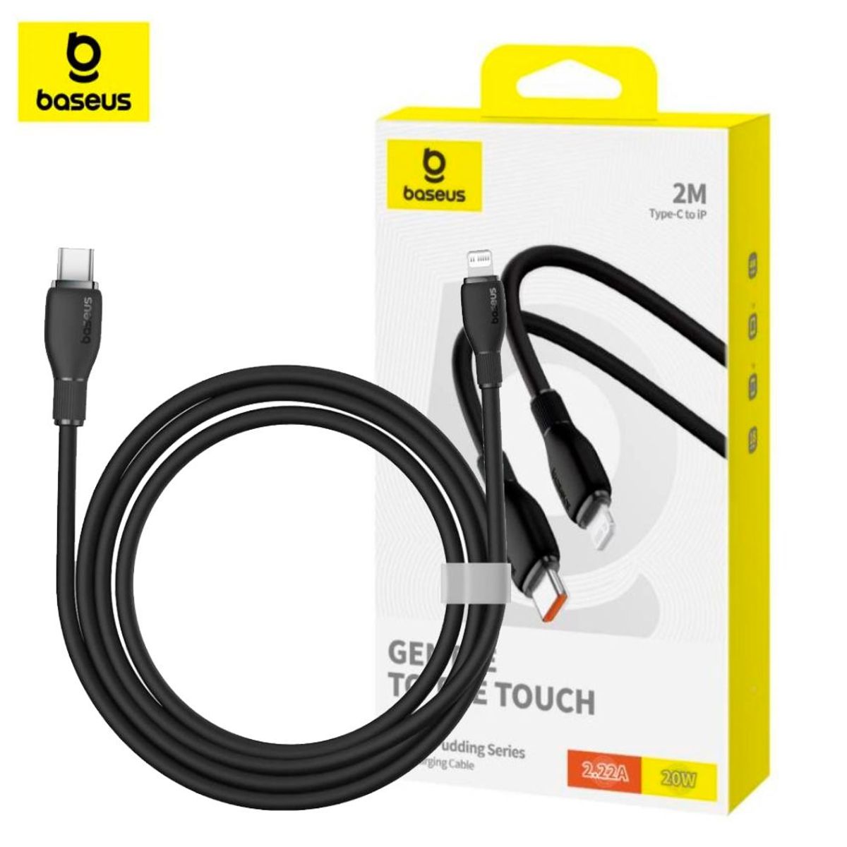 BASEUS - Cable Tipo C - Ligthing de Carga Rápida 20W para IPhone 2M Baseus