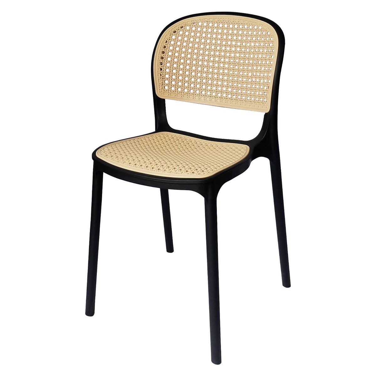 ARKIMUEBLES - Silla de polipropileno modelo Ariana negro