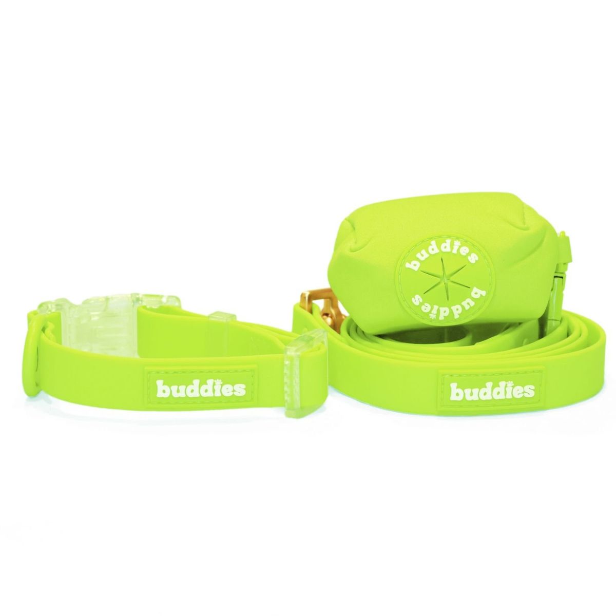 BUDDIES - Collar y correa 152cm Mascotas Verde S