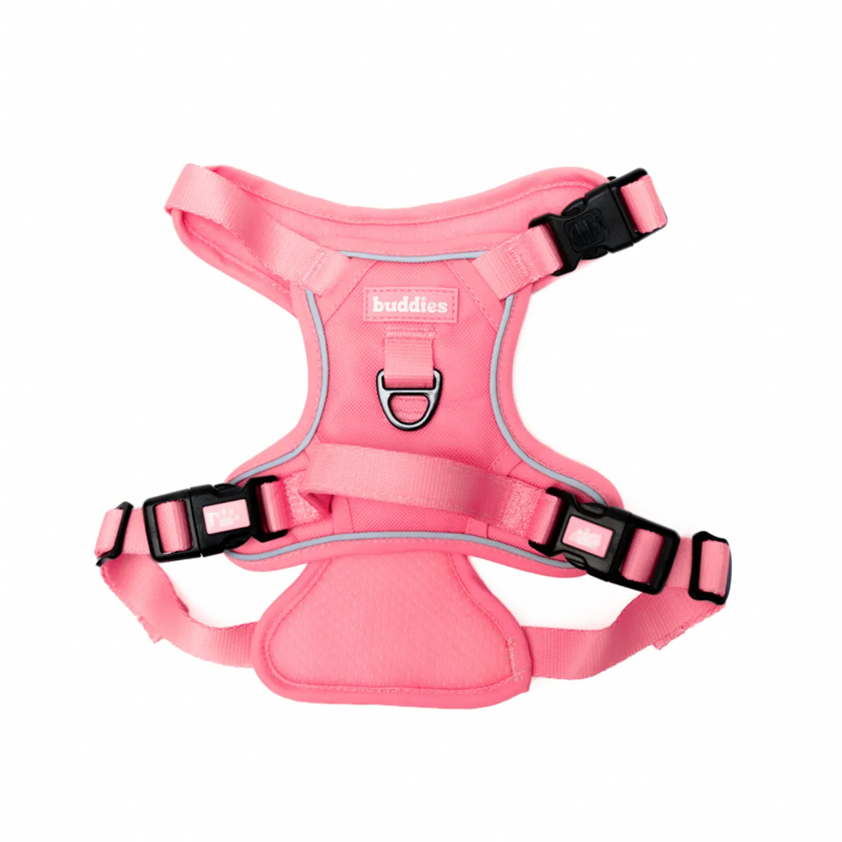 BUDDIES - Arnes Pechera y correa 152cm mascotas Rosado S