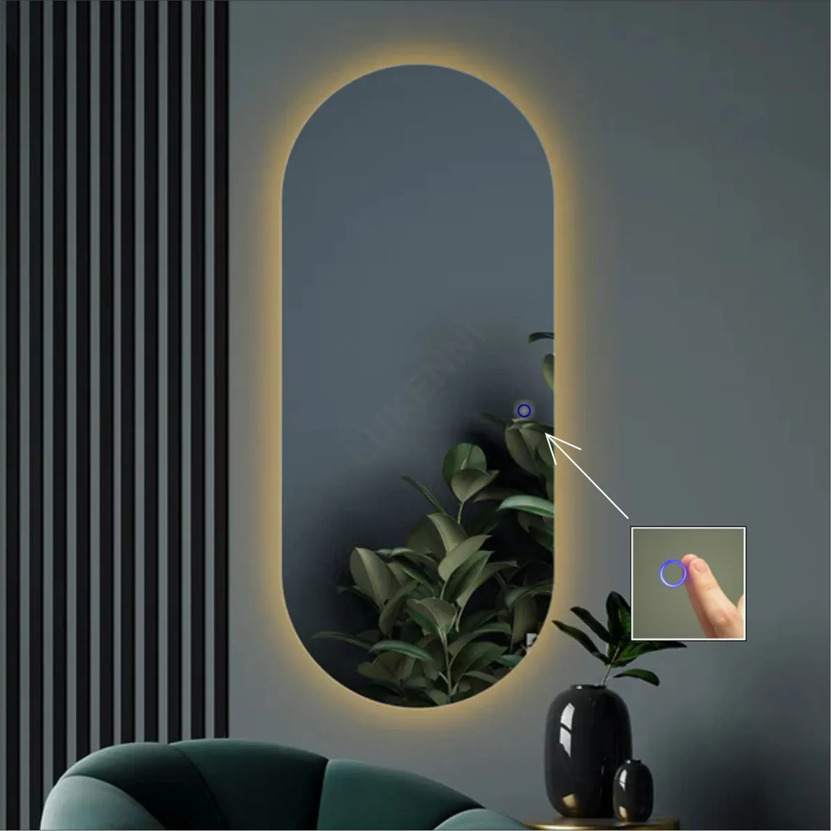 OEM - Espejo LED Cuerpo Entero 50x130 cm ROSSEN