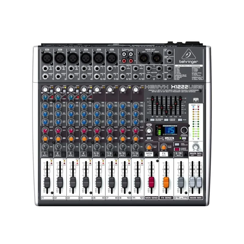 BEHRINGER - X1222USB Behringer - Mezclador con Interfaz Ecualizador y Efectos