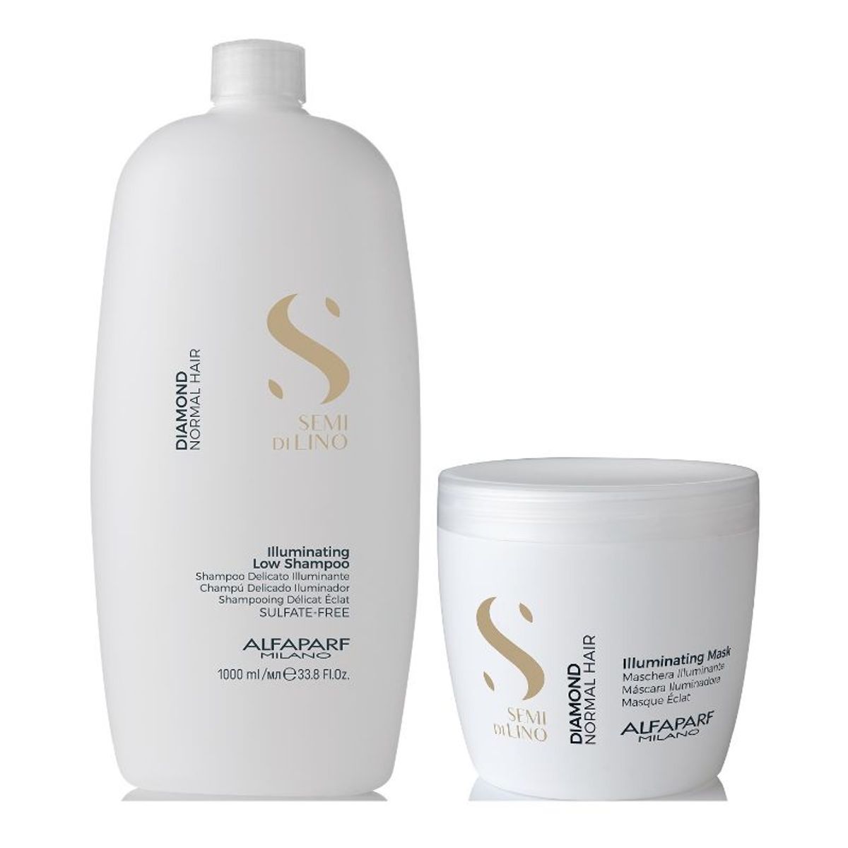 ALFAPARF MILANO - ALFAPARF Semi Di Lino - Pack Diamond Shampoo 1L + Mascarilla 500ml