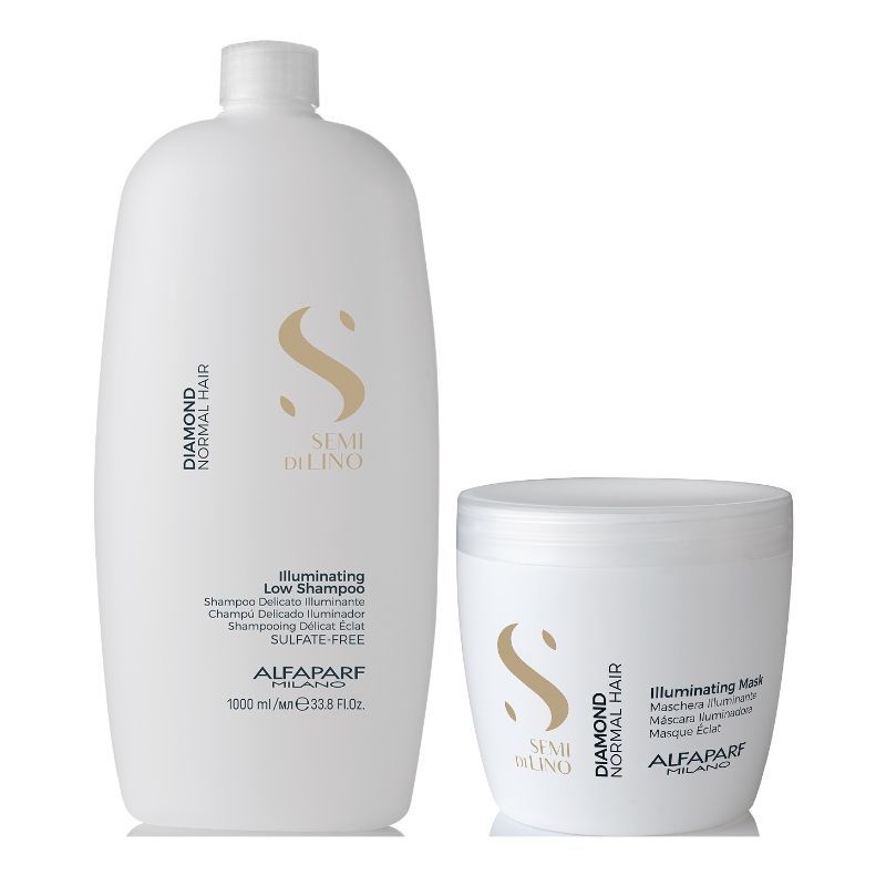 ALFAPARF MILANO - ALFAPARF Semi Di Lino - Pack Diamond Shampoo 1L + Mascarilla 500ml