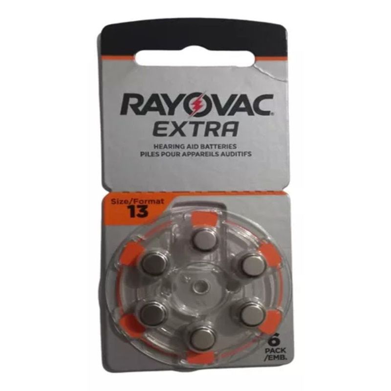 RAYOVAK - PILAS RAYOVAC EXTRA 13 PARA AUDIFONOS MEDICADOS x 6 PILAS