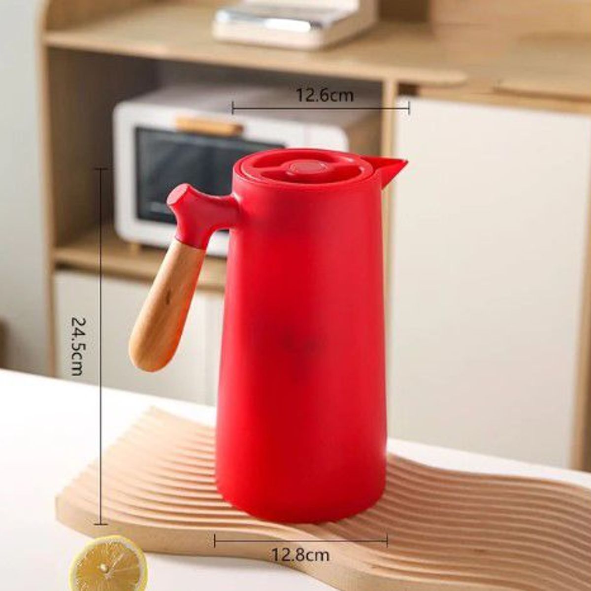 GENERICO - Jarra Termo Estilo Europeo Color Rojo 1 L