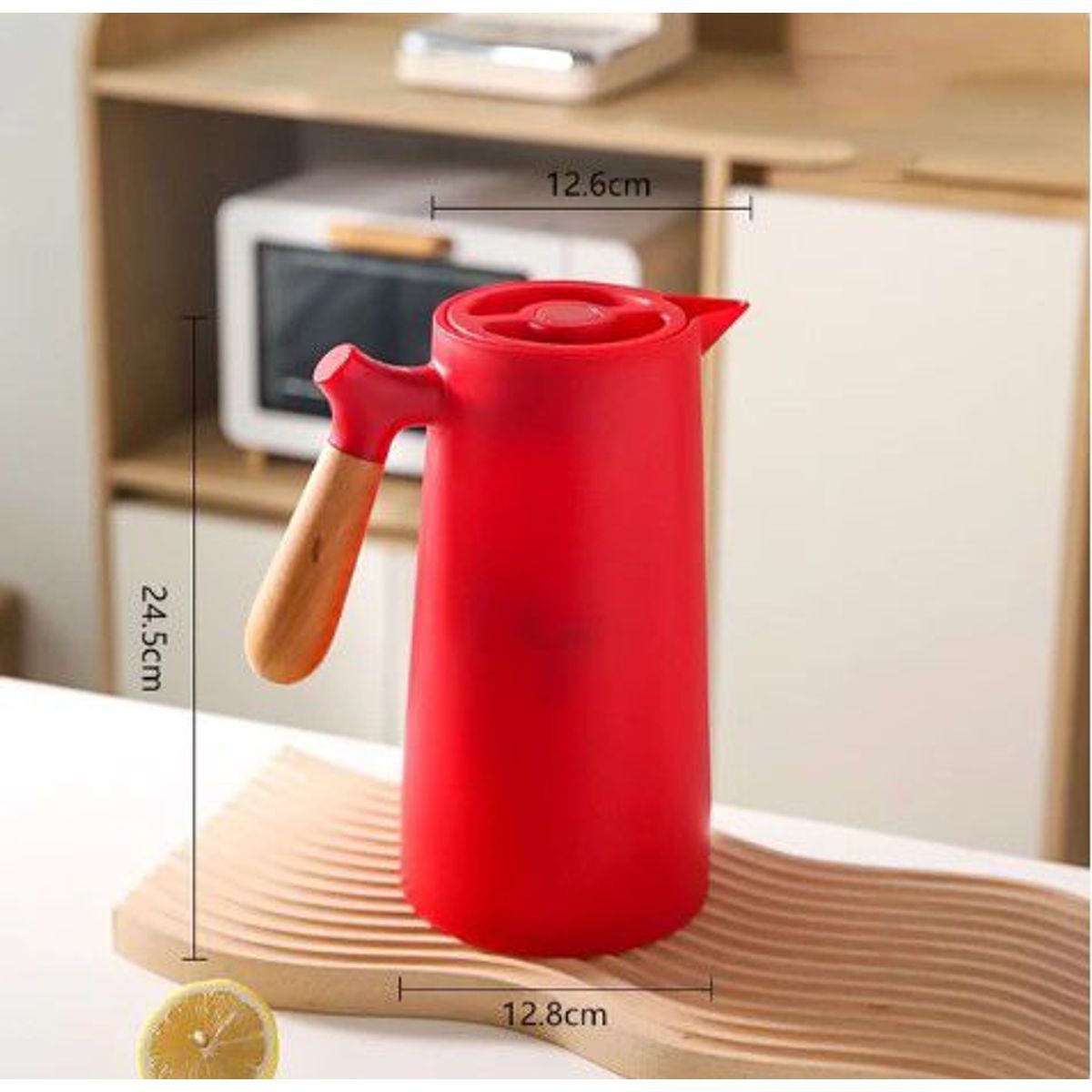 GENERICO - Jarra Termo Estilo Europeo Color Rojo 1 L