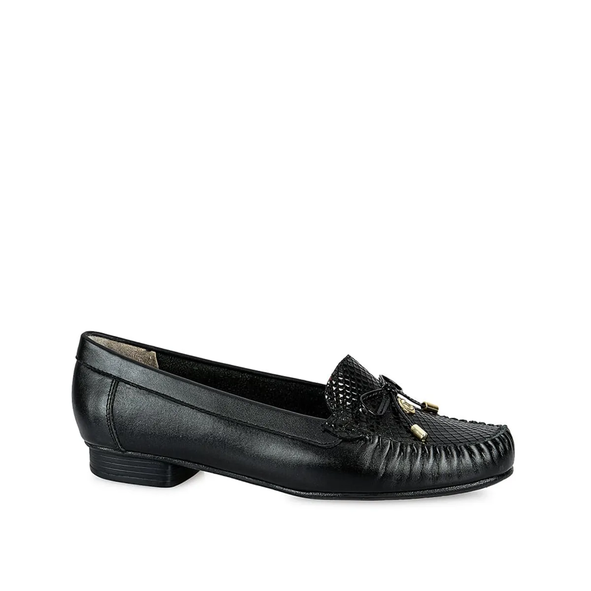 VIALE - Zapato Mocasín Casual DENI-2410 Negro Viale Cuero