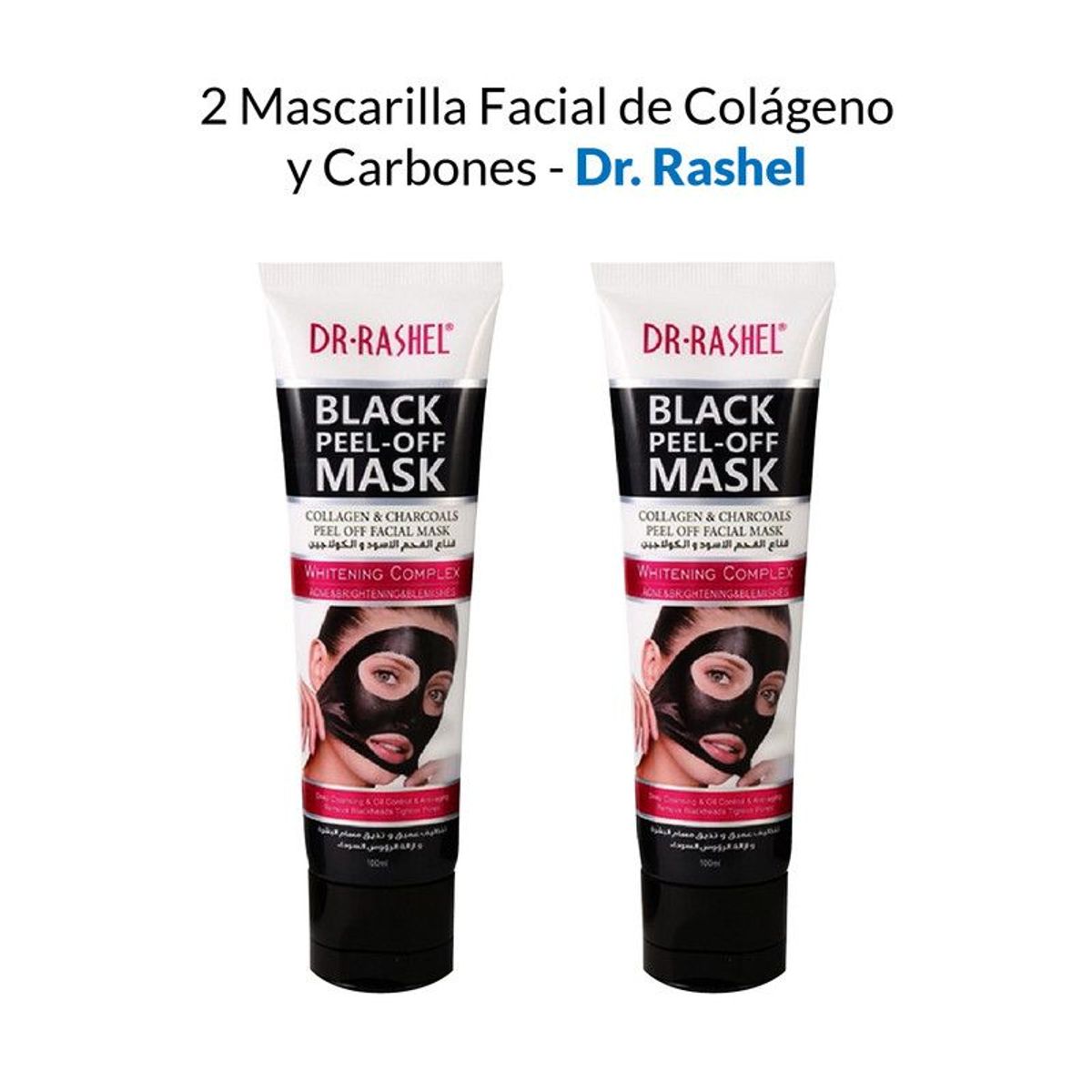 GENERICO - Mascarilla Facial Colágeno Y Carbones Dr Rashel 100Gr 2 Unidades