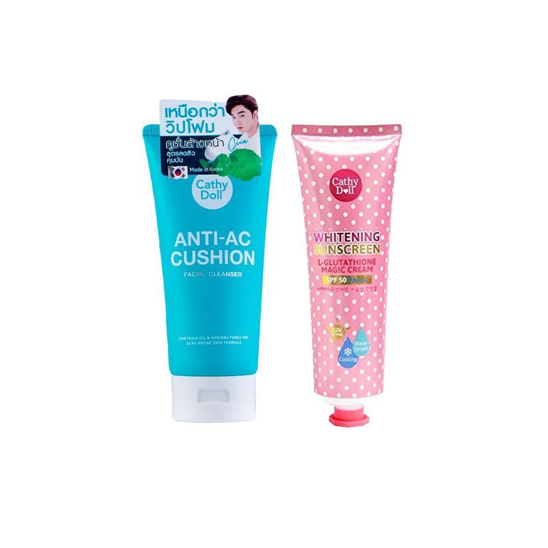CATHY DOLL - Limpiador Facial Anti-Ac Cushion + Bloqueador Solar Cathy Doll
