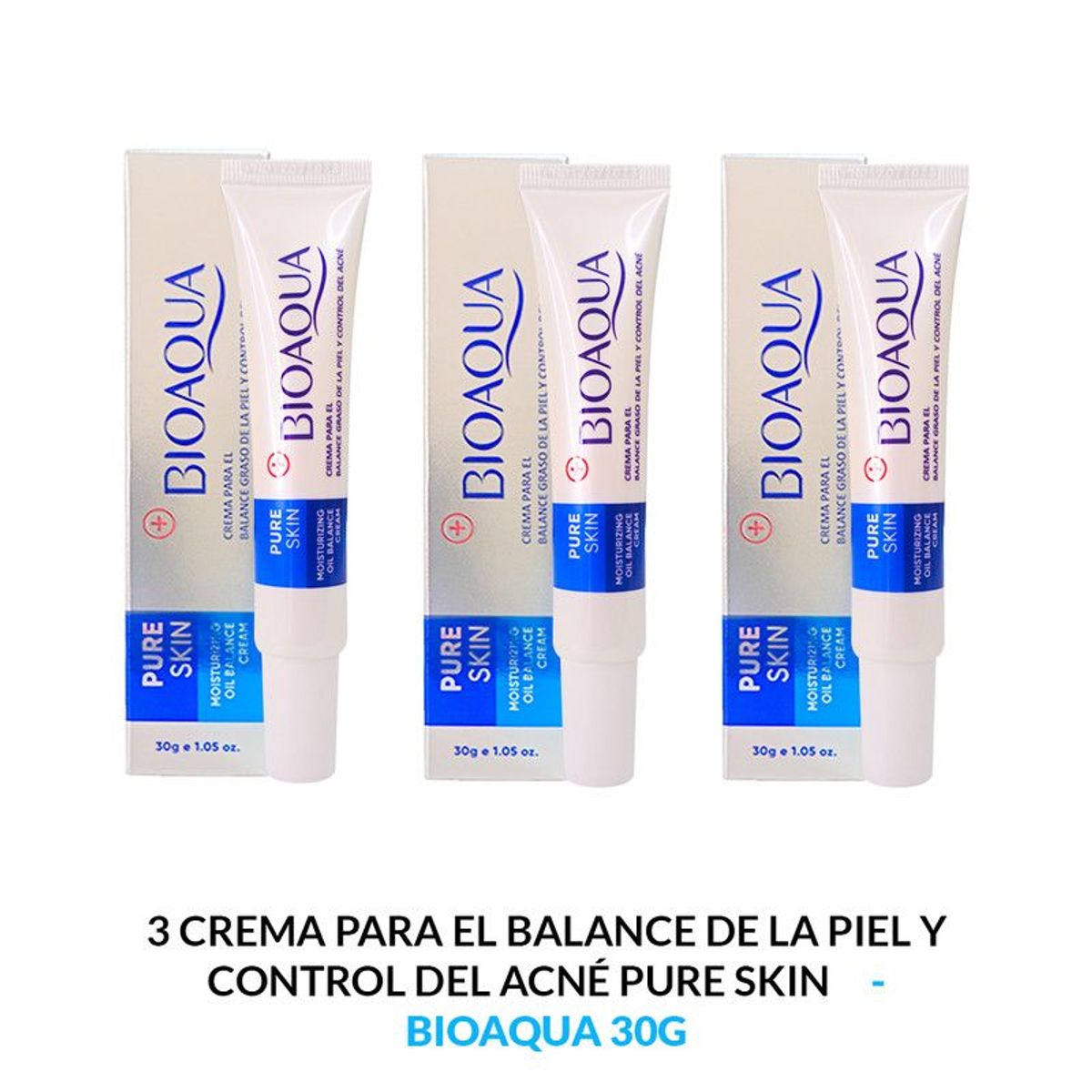 BIOAQUA - Crema Para El Balance De La Piel y Control Del Acné Bioaqua 30Gr 3 Uni