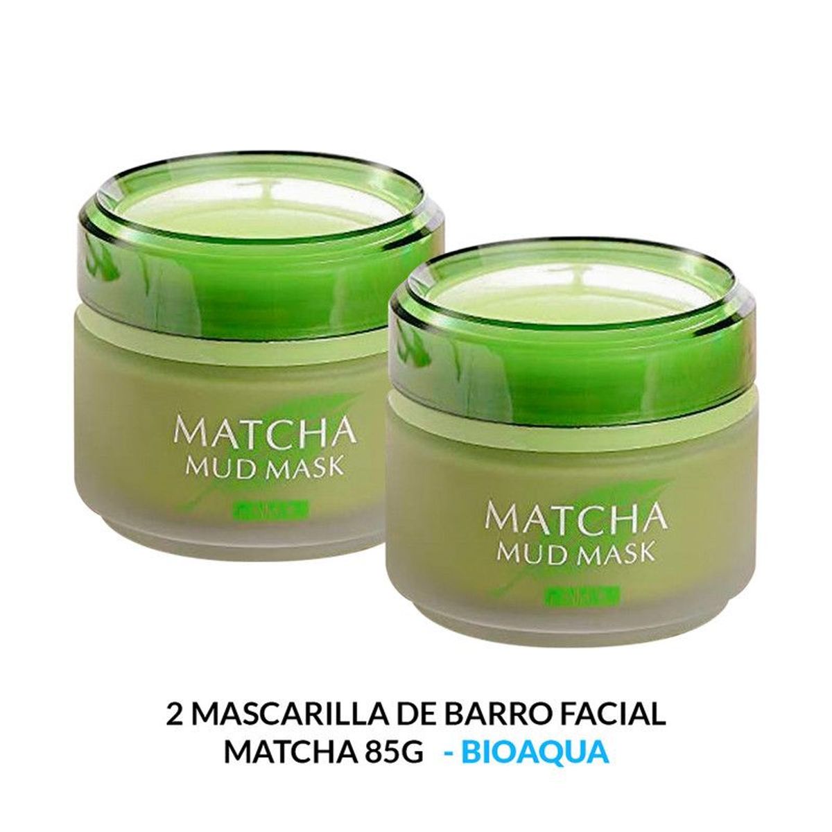 BIOAQUA - Mascarilla De Barro Facial Matcha Laikou 85Gr 2 Unidades