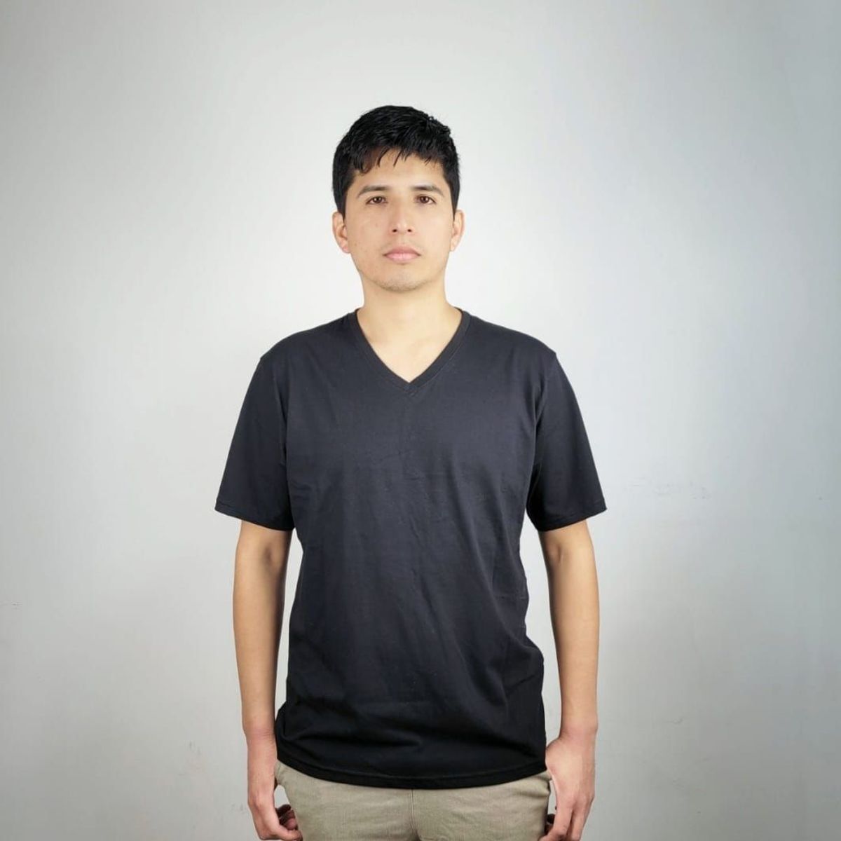 PURPLE LINE - Polo Casual Basico Hombre Cuello V