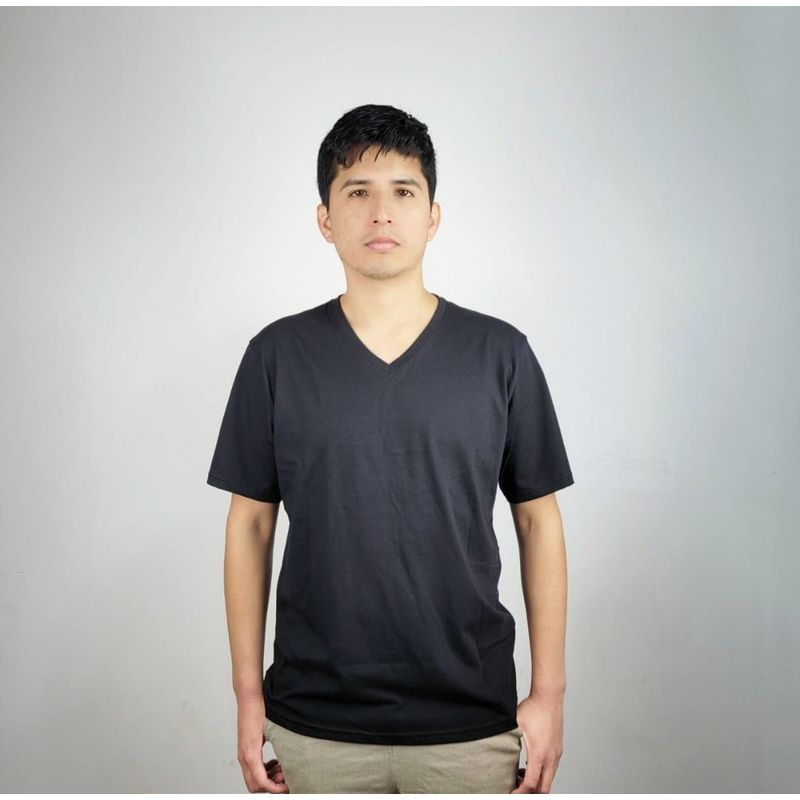 PURPLE LINE - Polo Casual Basico Hombre Cuello V