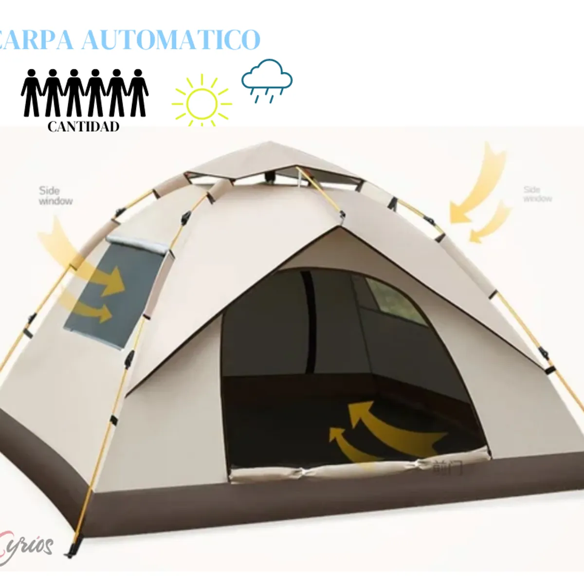 GENERICO - Carpa Modelo Casa UV + LLUVIA