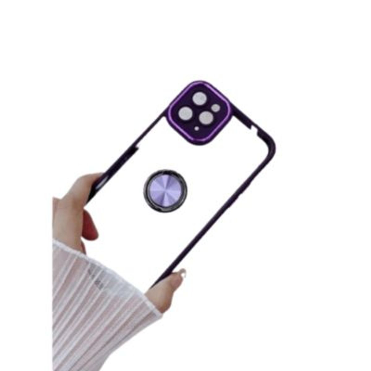 GENERICO - Funda para Xiaomi Redmi Note 12 Pro 4G Cromado Morado Antishock