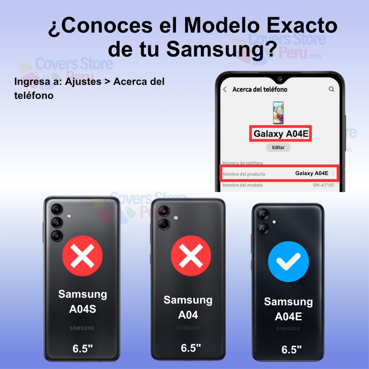 GENERICO - Funda Case para Samsung A04E Transparente Cromado Azul Antishock