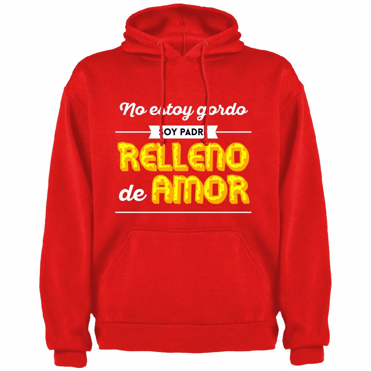 GENERICO - Polera Con Capucha Modelo Papa Relleno De Amor