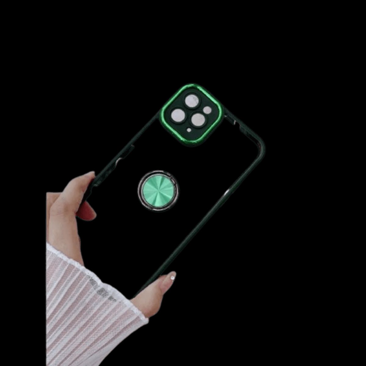 GENERICO - Funda Case para Xiaomi Redmi A1 Transparente Cromado Verde Antishock