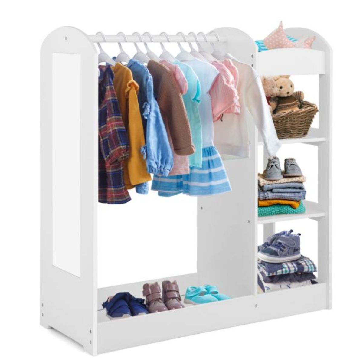 GENERICO - Estante de Vestir Organizador Infantil Daisuke Blanco