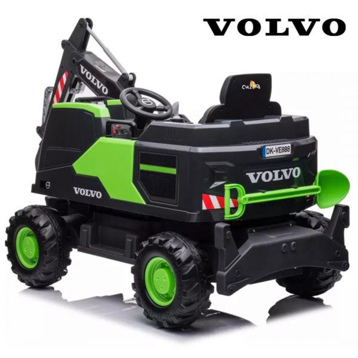 VOLVO - Carro a Batería para Niños «EXCAVADORA» Green Licenced 24 VLT MP4
