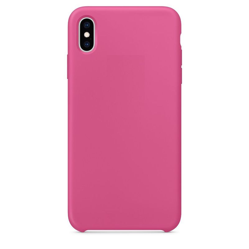 GENERICO - Case Funda de Silicona Para iPhone X - XS con logo Fucsia