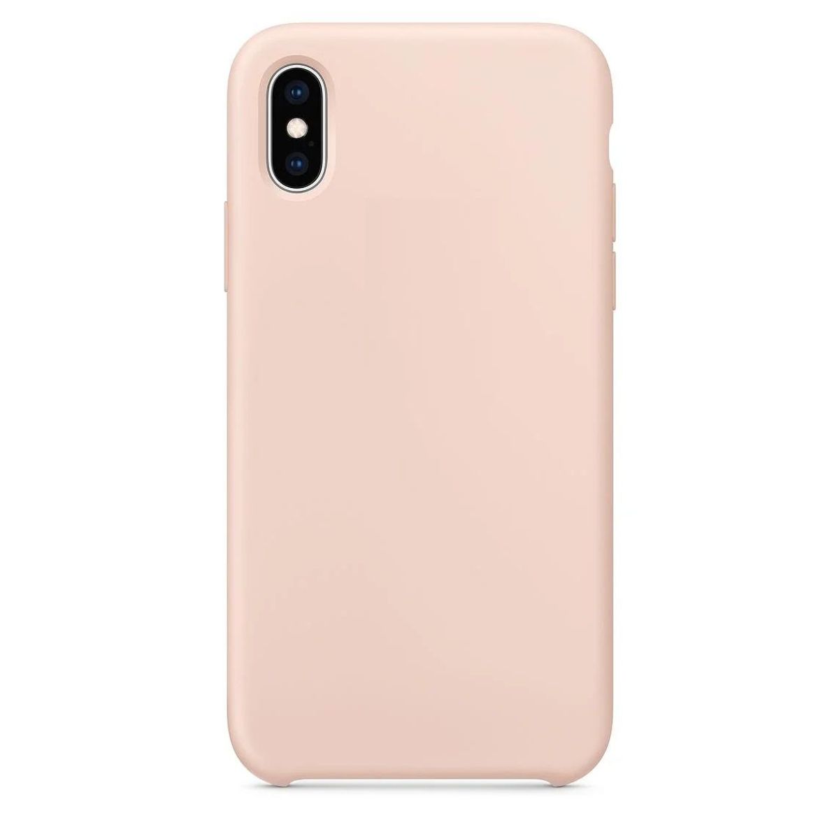 GENERICO - Case Funda de Silicona Para iPhone X - XS con logo Palo Rosa