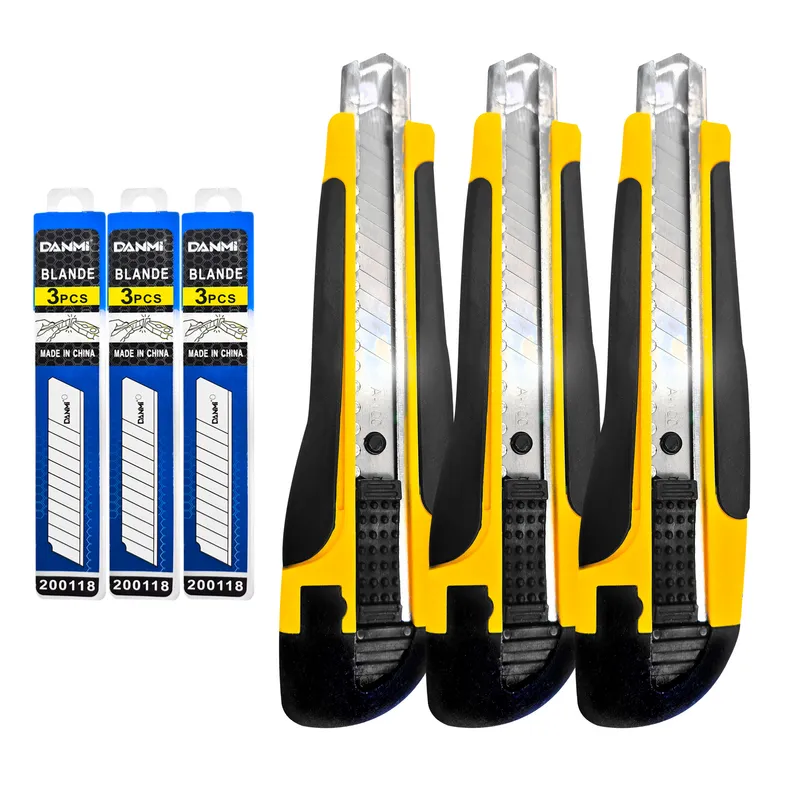 SM - PACK DE 3 CUCHILLAS CUTTER 6''+ 3 HOJAS DE REPUESTO 18MM
