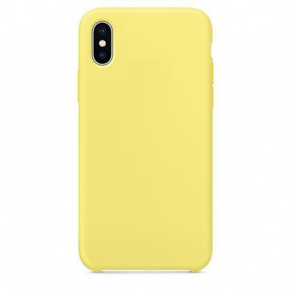 GENERICO - Case Funda de Silicona Para iPhone XR con logo Amarillo