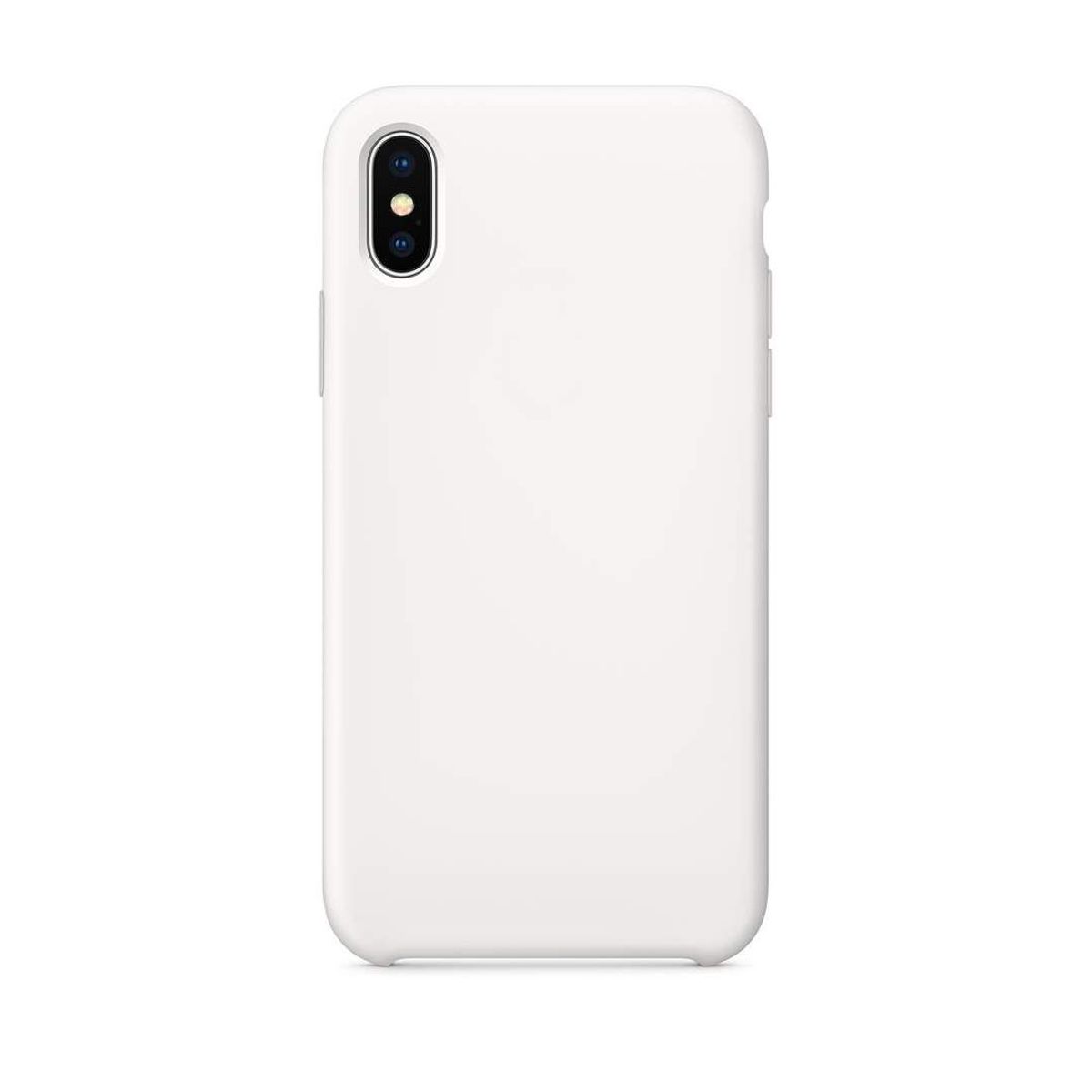 GENERICO - Case Funda de Silicona Para iPhone XR con logo Blanco