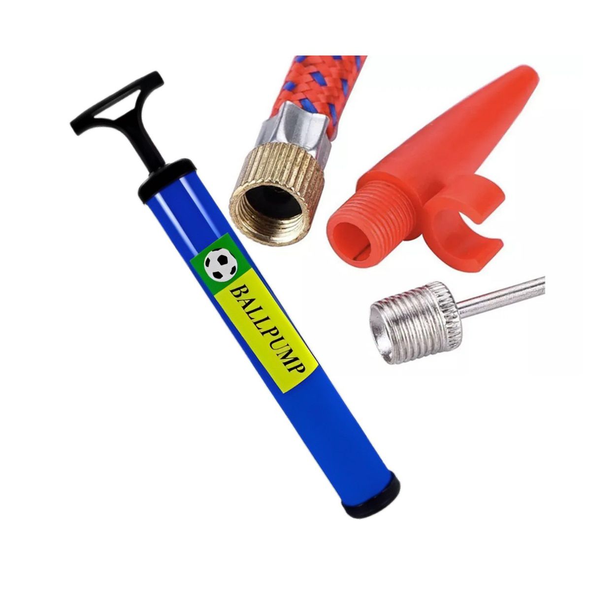 GENERICO - INFLADOR BOMBA DE MANO 28CM COLOR AZUL