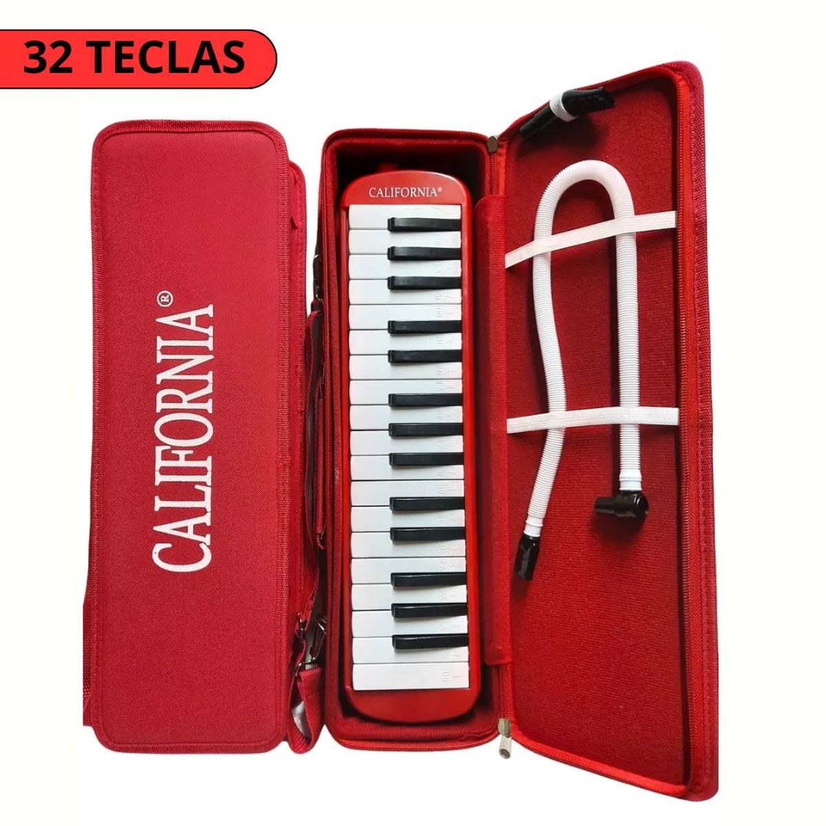 CALIFORNIA - Melodica de 32 teclas Rojo   "CALIFORNIA"