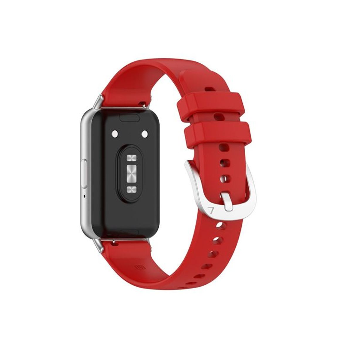 GENERICO - Correa de Silicona para Samsung Galaxy Fit 3 con Hebilla - Rojo