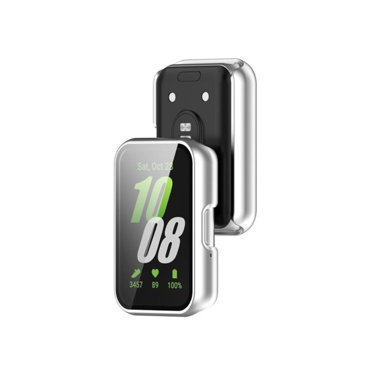 GENERICO - Bumper Protector para Samsung Galaxy Fit 3 R390 - Plata