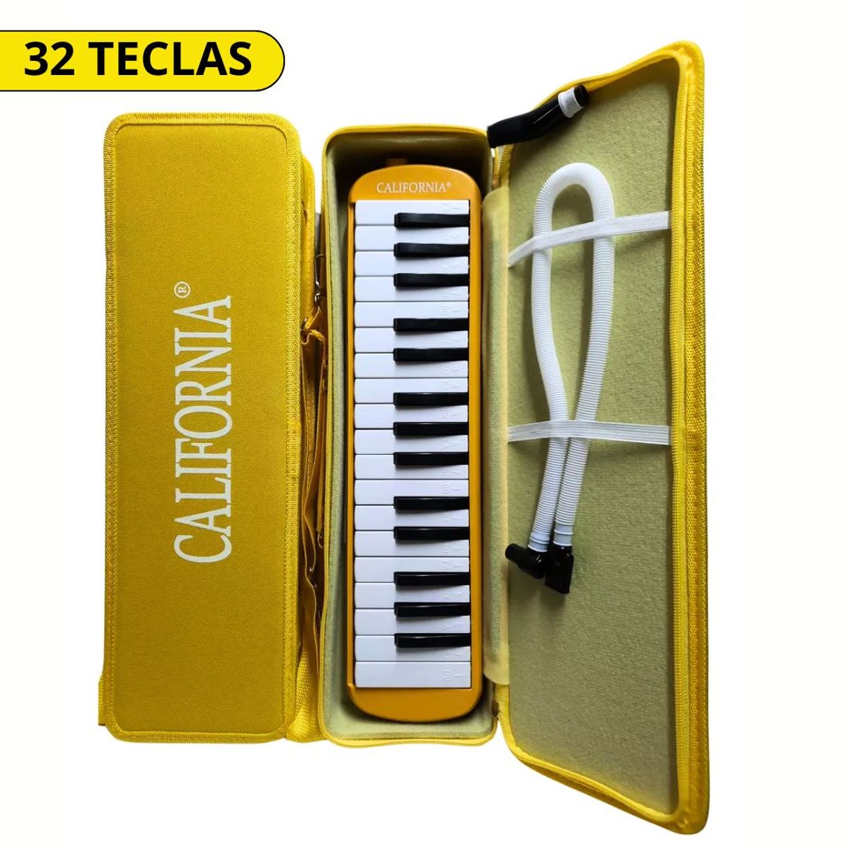 CALIFORNIA - Melodica de 32 teclas Amarillo  "CALIFORNIA"