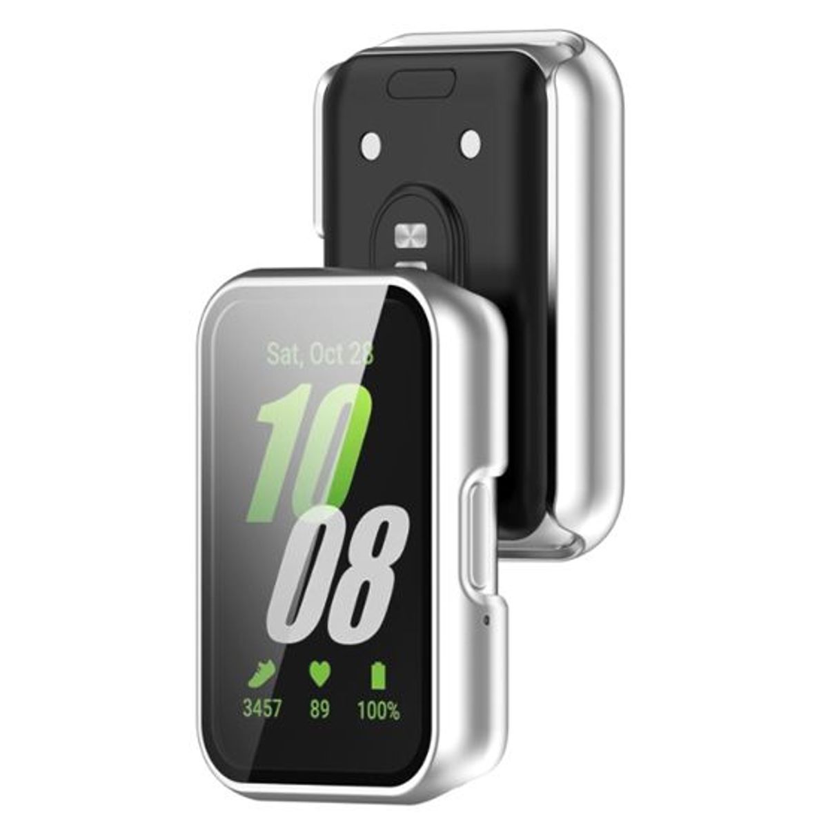 GENERICO - Bumper Protector para Samsung Galaxy Fit 3 R390 - Plata