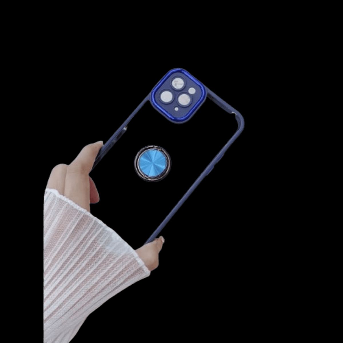 GENERICO - Funda Case para Xiaomi Redmi A1 Transparente Cromado Navy Antishock