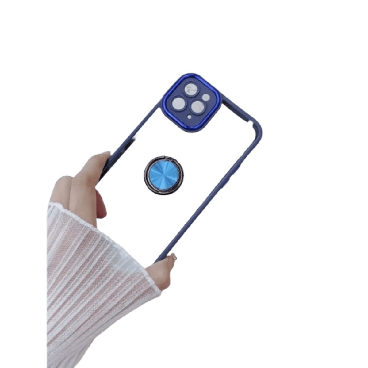 GENERICO - Funda Case para Xiaomi Redmi A1 Transparente Cromado Navy Antishock