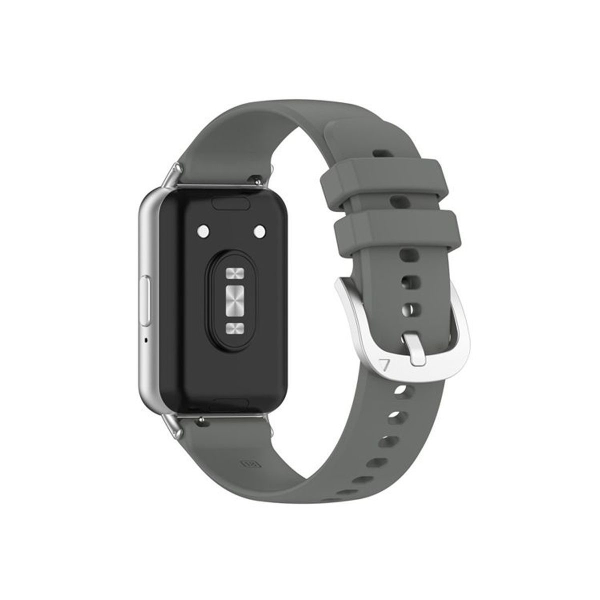 GENERICO - Correa de Silicona para Samsung Galaxy Fit 3 con Hebilla - Gris