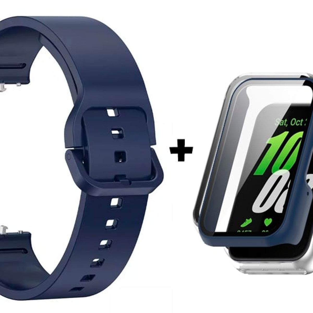 GENERICO - Correa de Silicona + Case Bumper para Samsung Galaxy Fit 3 - Azul