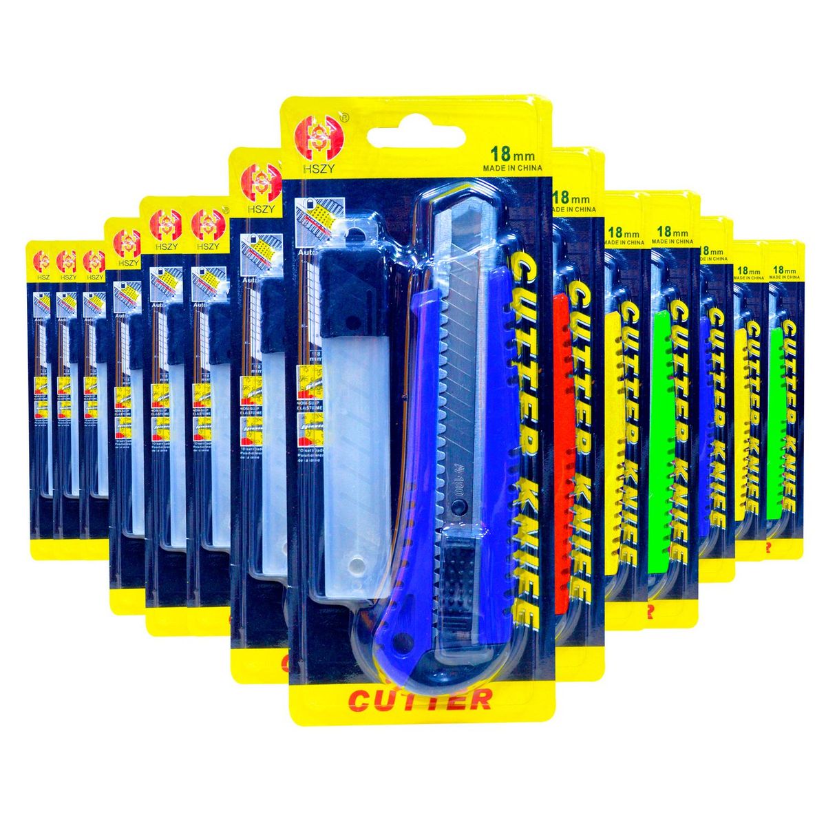 SM - CAJA DE 40 CUCHILLAS CUTTER 6''+ 3 HOJAS DE REPUESTO 18MM- POR MAYOR