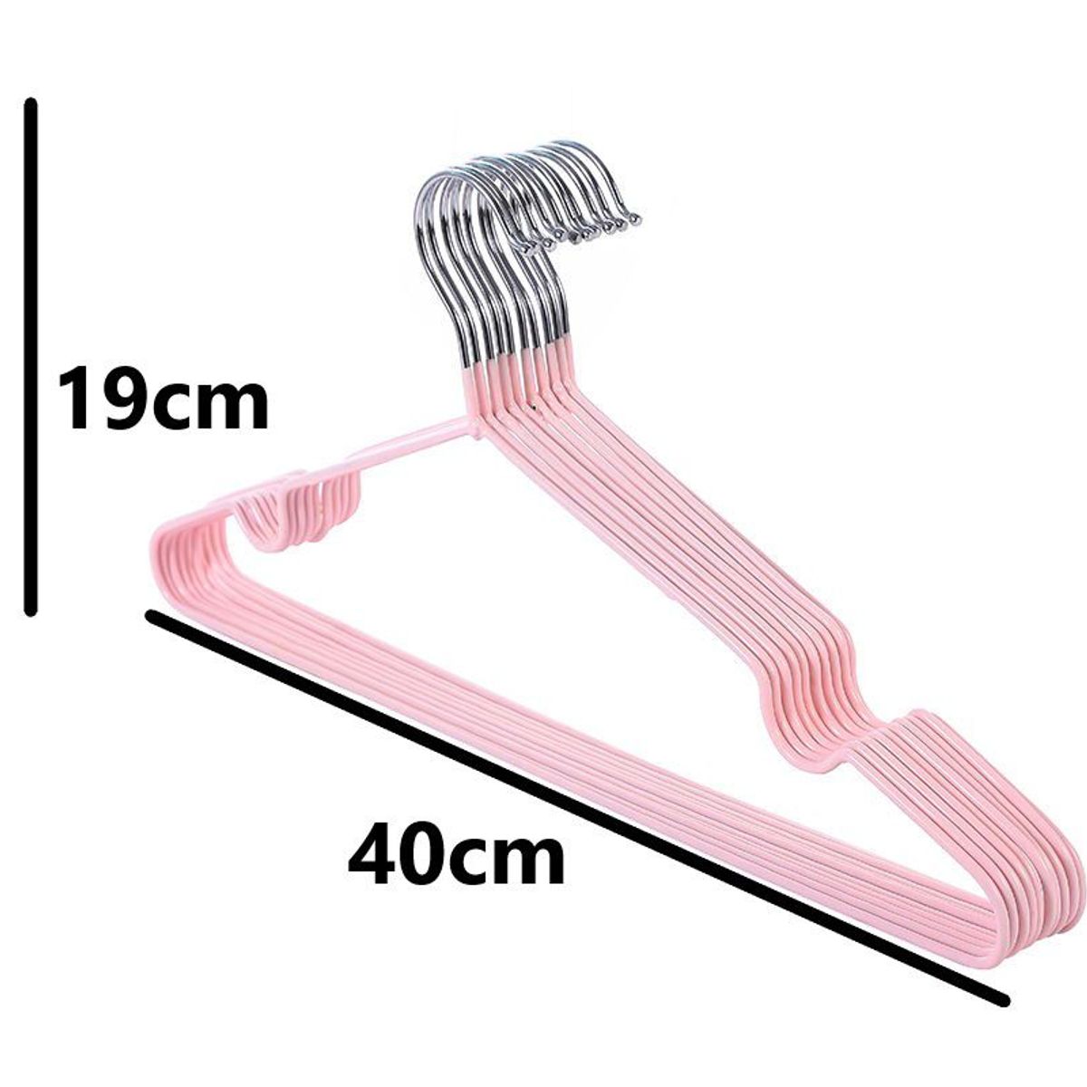 GENERICO - 30 Ganchos Colgadores Para Ropa color Rosado