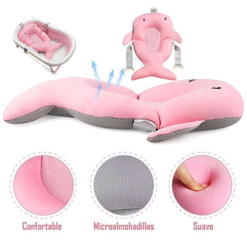 GENERICO - Cojín Delfín  para tina de Baño diseño ergonómico